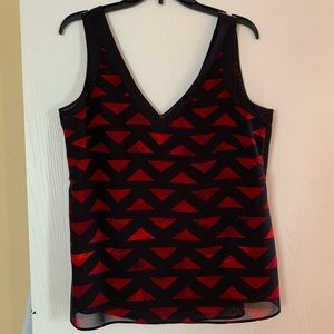 Red black tank top